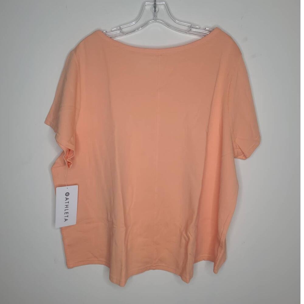 NWT Athleta Sundown Boatneck Tee - 2X / XXL - warm sunset orange - 2X / XXL - Picture 3 of 6